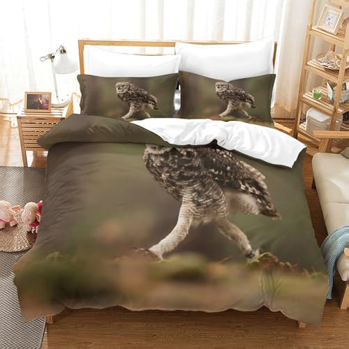 Housse de couette loutre 260x220 cm en microfibre imprimée 3D avec fermeture éclair - 3