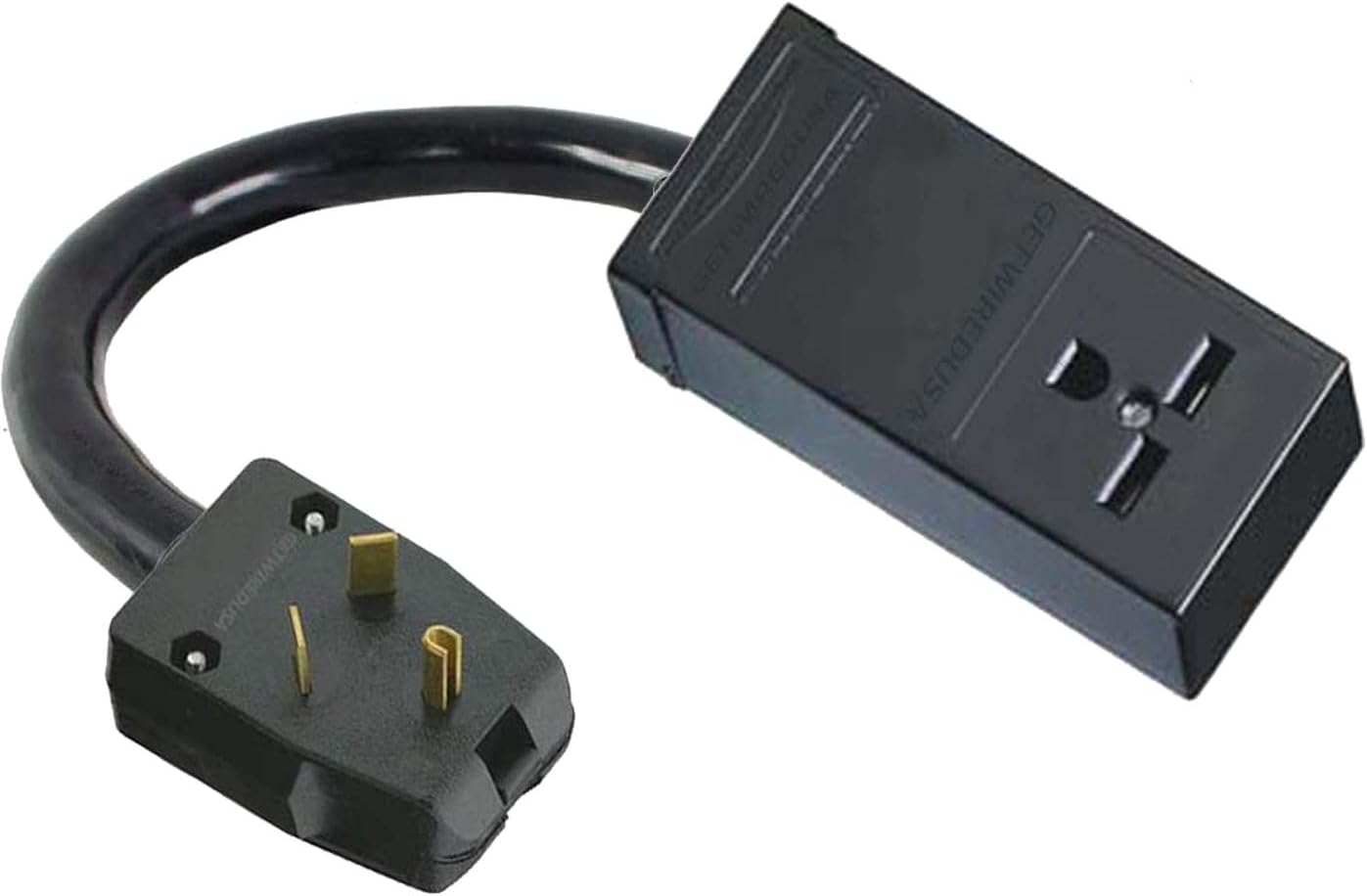 TT-30P Male 3-Pin RV Camper Travel Trailer Motor Home Plug To 6-30R 3-Prong Female Receptacle Socket Outlet Adapter, Electrical Power Connector Cord Convert NEMA UL-FX1110