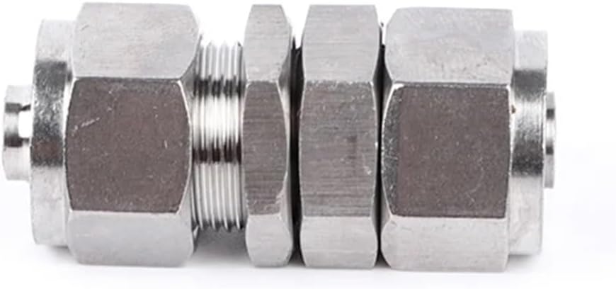 304 Stainless steel through board type Fitting OD 4/6/8/10/12/14/16mm Hose Equal diameter straight joint(14mm OD Tube)