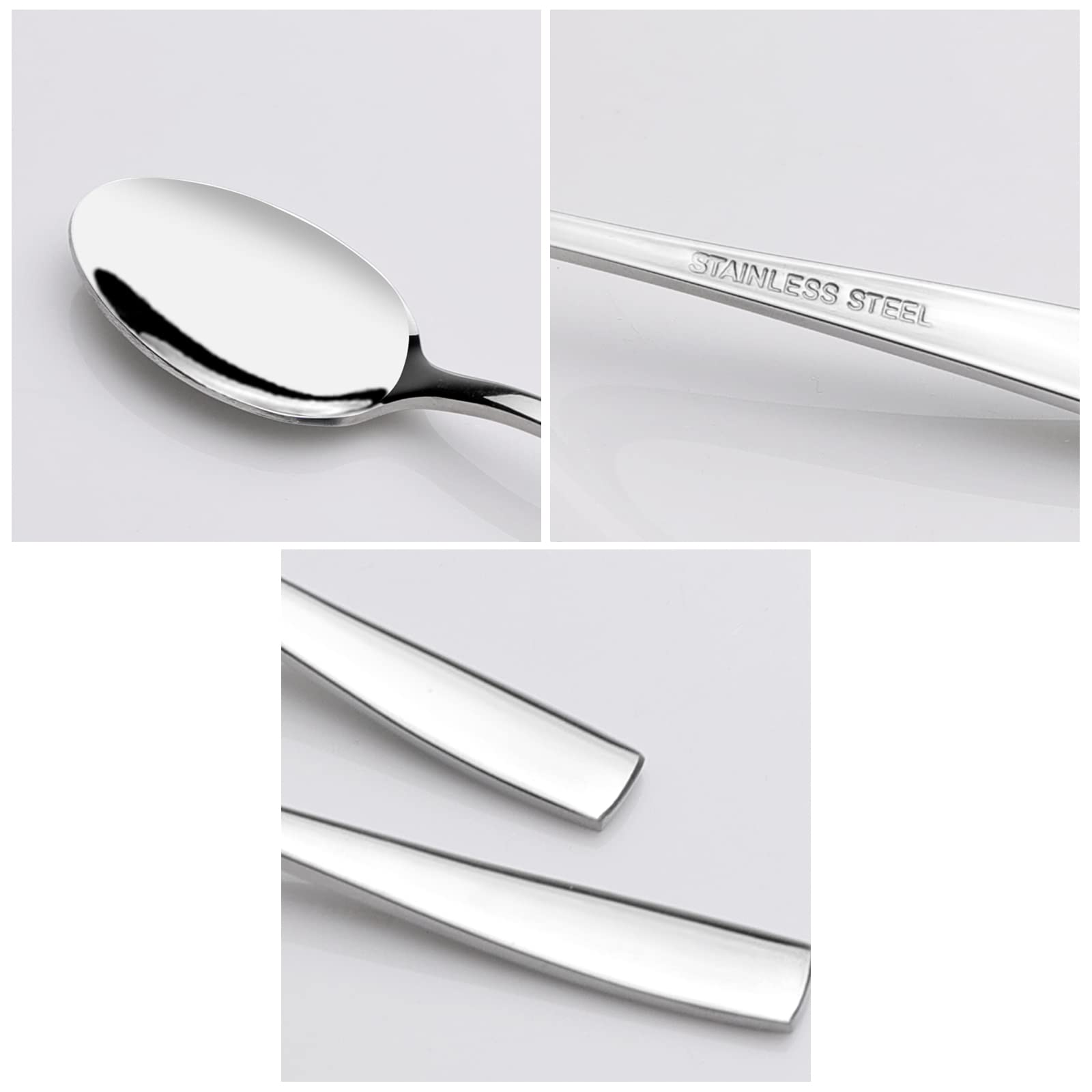 Zerdyne Pack of 12 Stainless Steel Coffee Spoons, Small Coffee Tea Spoon, Silver - Image 2