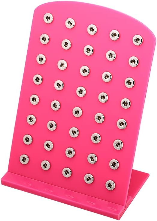 LKLDM Acrylic Snap Jewelry Holder 40 Snaps Charms Button