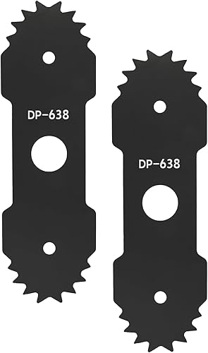 Paquete de 2 cuchillas de bordeadora 638006008 638006007 con dientes compatibles con Ryobi RY13050 RY13050A RY15518 RY40030, hoja resistente de 8-58