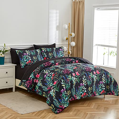 Edredón floral de microfibra suave para noches de hotel en casa 3
