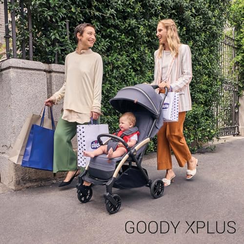 Chicco Passeggino Goody Xplus, Da 0 Mesi-4 Anni (22 Kg), Chiusura A Una Mano, Si Chiude Con Un Solo Gesto, Compatto, Ruote Grandi, Capotte Estensibile,Schienale Reclinabile E Regolabile In 4 Posizioni - 2
