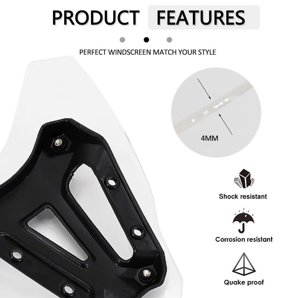 Parabrezza Adatto per Yamaha MT-07 MT07 MT 07 Mt07 2021 2022 Accessori per moto Parabrezza Parabrezza Deflettore aria