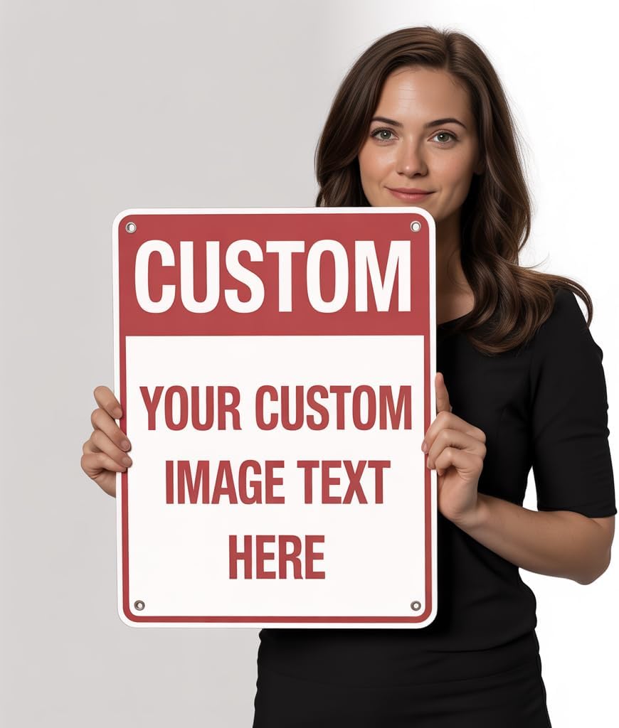 Custom Signs Outdoor Metal, Personalized Sign for Business, Indoor/Outdoor use. 18x14 Inches, Rust Free .040 Aluminum, Fade Resistant