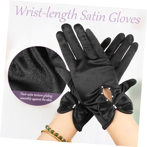Wrist Satin Gloves for Women Elegant Wedding Accessory Formal Gloves for Prom Dresses and Special4