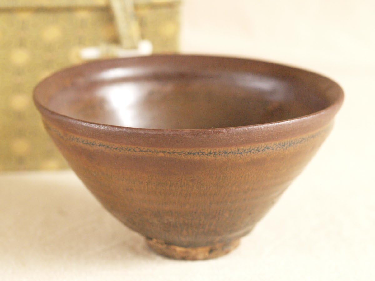 中国宋時代　茶道具 天目茶碗 禾目建盞茶道具 Amazon.co.jp: 宋時代 建窯禾目天目茶碗13.5cm 建盞 共箱 茶道具