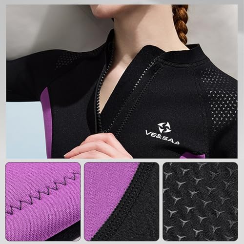 Wetsuit Top Men Women 3mm Neoprene Wet Suits Front Zip Jacket Long Sleeve Diving Suits Swimsuit for Surfing Swimming miniatura 3
