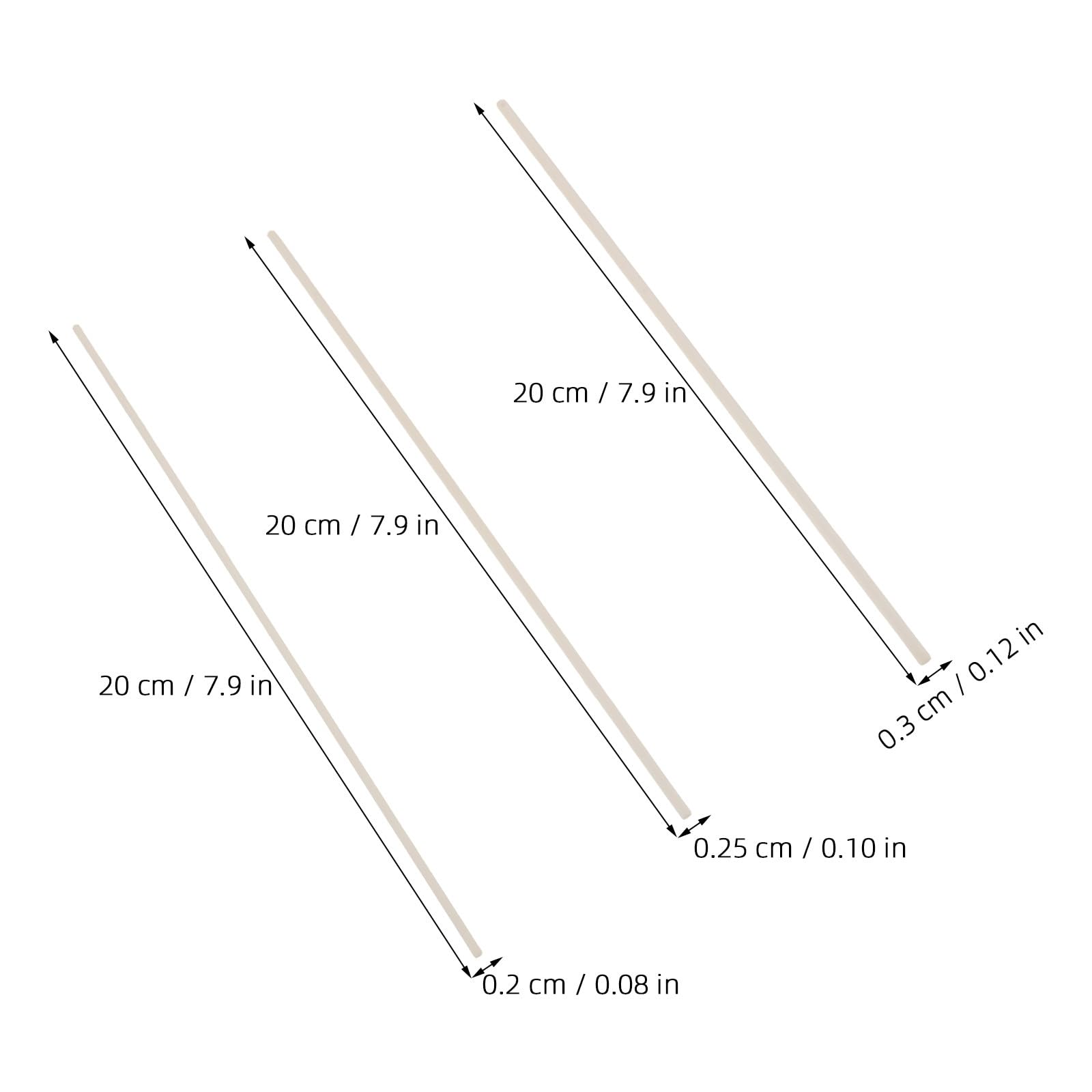 1 Set di Barre di Ceramica sospese per Cottura in Forno, 2/2,5/3 mm