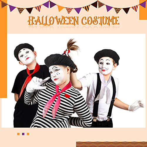 Laumoi 20 Pcs Wool Beret Hat French Beret Bulk Artist Beanie Beret Party Hats With Color Neck Scarf For Adult Child (Fresh Colors) #TOP4