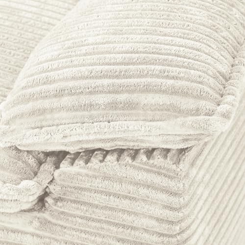 Sillón Plegable Tela Corduroy Beige miniatura 4