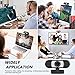 Unzano Webcam with Microphone, 2K/1080P HD Webcam with Wide Angle, USB Computer Camera for Desktop/Laptop/PC, Manual Focus& 100-degree FOV, Conferencing and Video Calling for Zoom/Skype/Teams