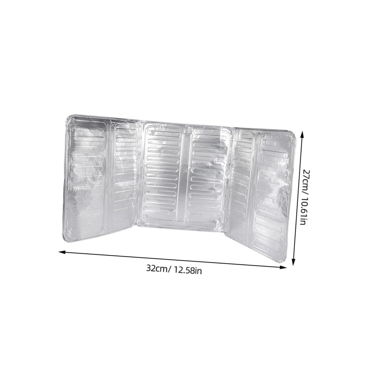 BESTYASH 6Pcs Oil Aluminum Foil Baffles for Cooking Splatter Protection Splash Heat Insulation Plates for Home Kitchen Use Silver