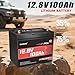 Dumfume 12V 100Ah Mini LiFePO4 Lithium Battery, Built-in 100A BMS,1280Wh Deep Cycle Rechargeable Battery 6000+ Cycles 10-Year Lifespan for RV, Solar, Off-Grid and Home Energy Storage