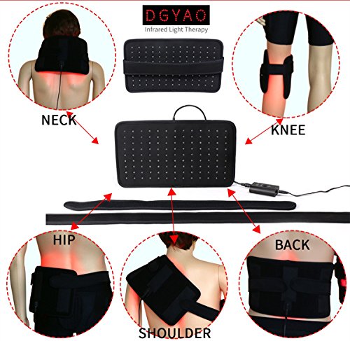 Dgxinjun Infrared Red Light Therapy Device Back Pain Relief Fda Cleared Led Pad Large Flexible Wearable Wrap (Two-Pads) #TOP2