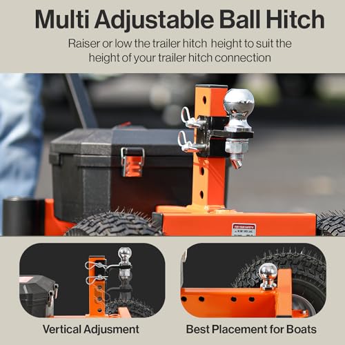 Superhandy GEUOS053 Electric Trailer Dolly 3600Lbs Max Trailer Weight 600Lb Max Tongue Weight Dc 24V 800W 7Ah W/Heavy Duty Commercial 2 Inch Ball Hitch Mount thumb #6