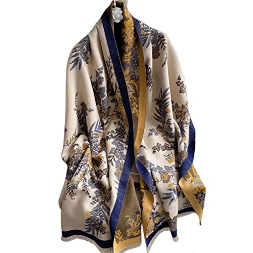 Écharpe femme cachemire épaisse et grand wrap pashmina chaud contre le froid