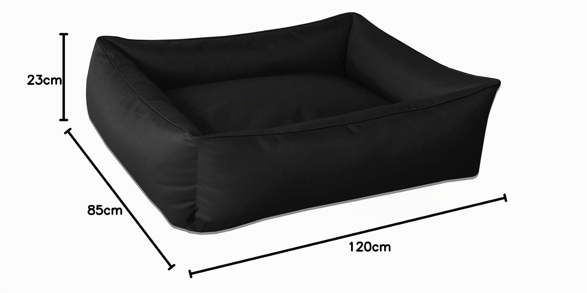 BedDog® Letto per Cane Max L Fino a XXXL, 9 Colori a Scelta, Cuscino, Divano, Cestino per Cane, Nero XXL