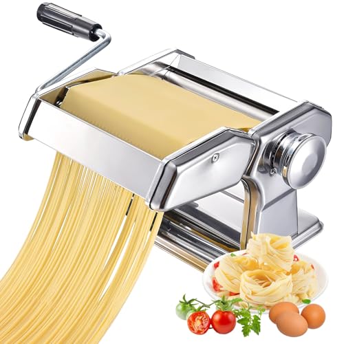 Pasta Machine 9 Adjustable Thickness Stainless Steel Pasta Maker Machine