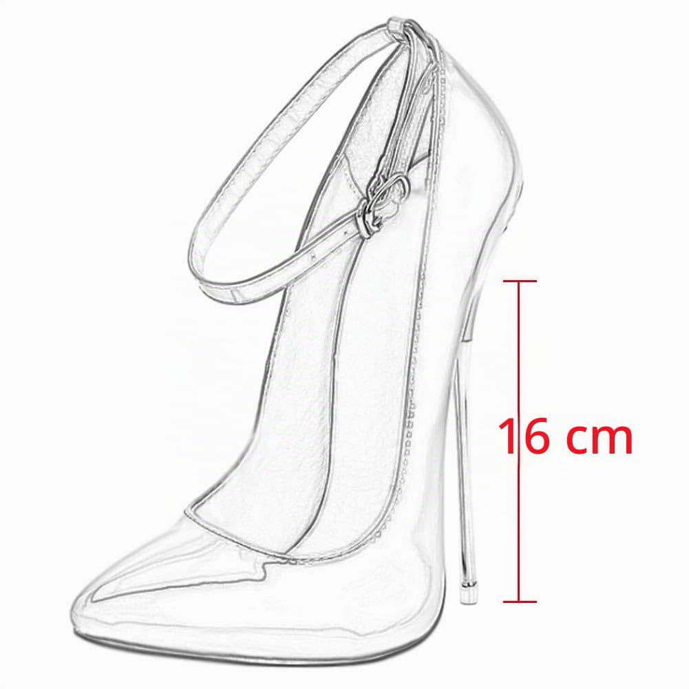 Scarpe Donna Decolte Classiche - Tacchi Alti Scarpe col Tacco a Punta Eleganti Festa Moda Sexy Décolleté Super Alta Scarpe a Spillo 16CM