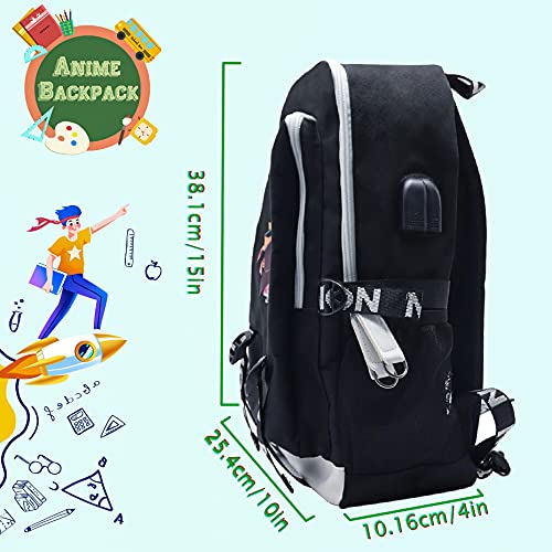 Iutoyye Boy's Backpack, 3D Print Anime Bags Comic Fans School Student Backpack With Usb Charging Port… (J Style) #TOP4