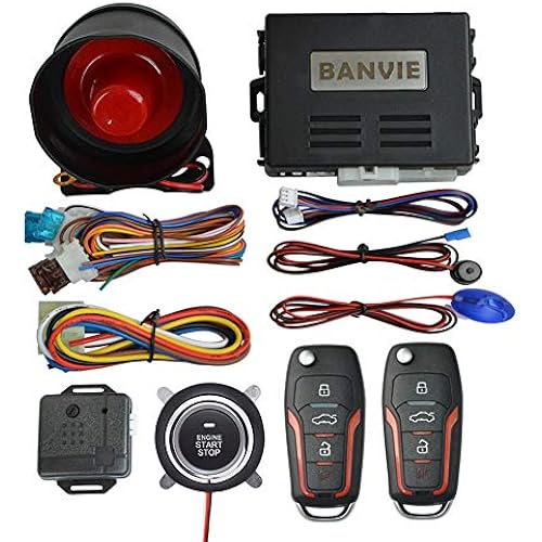 Car Alarm System with Remote Start & Push to Start Button