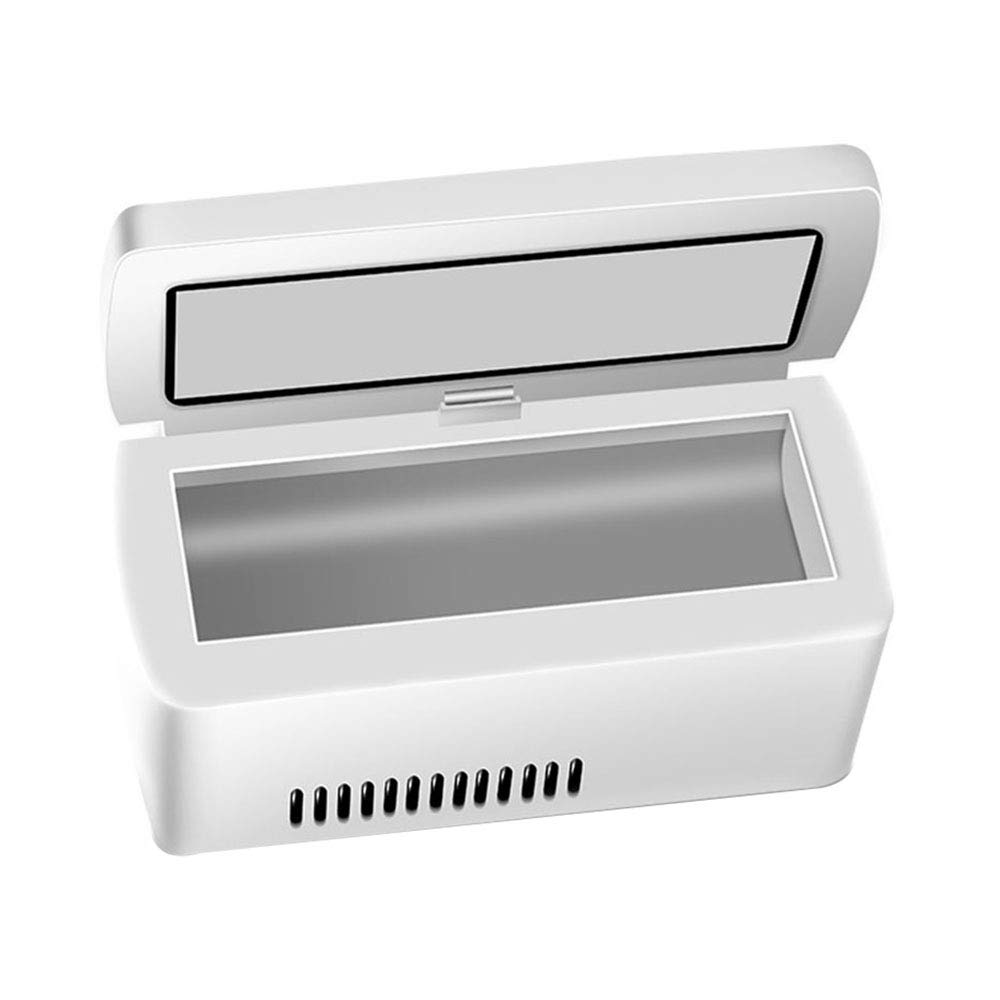Mobile Auto Piccolo Frigorifero,Mini Frigo Archiviazione di Farmaci,Scatola Refrigerata per Insulina,Display LED HD, Ricarica USB