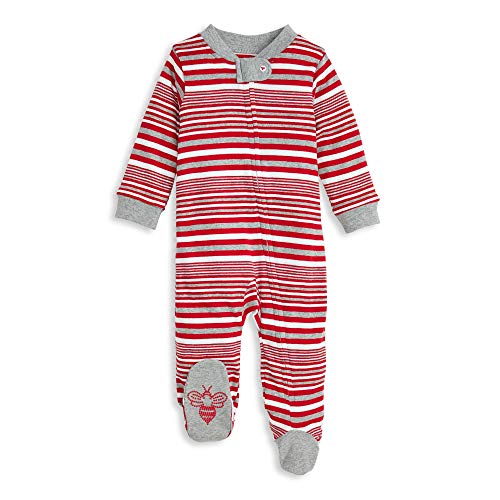 Image of Burt's Bees Baby unisex-baby Sleep & Play, Organic One-piece Romper-jumpsuit Pj, Zip Front Footed Pajama