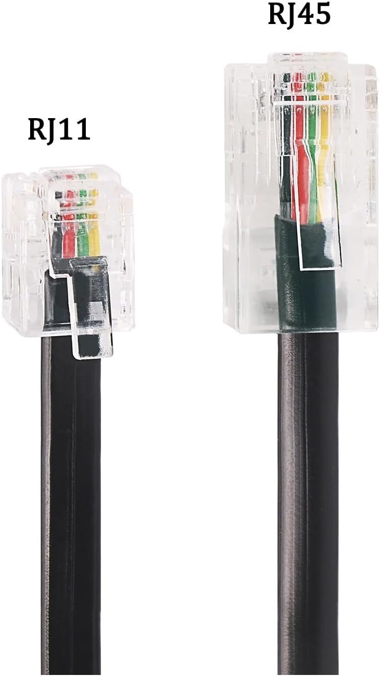 RJ11 に RJ45 アダプタデータケーブル電話オスオス MM モジュラーデータコード受話器音声延長電話データケーブル(5M)