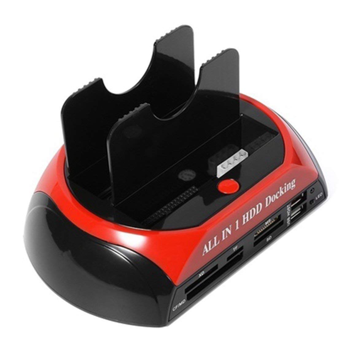 Hdd Docking Station,All In 1 Hdd Docking 2.5/3.5" Usb 2.0 Card Reader Ide Sata Dock Station High Speed Transfer One-Touch Backup Otb Function"