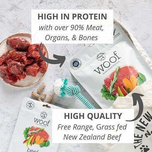 WOOF Beef Freeze Dried Uncooked Canine Meals, Mixer, or Topper, or Deal with – Excessive Protein, Pure, Restricted Ingredient Recipe 2.2 LB WOOF Beef Freeze Dried Uncooked Canine Meals, Mixer, or Topper, or Deal with – Excessive Protein, Pure, Restricted Ingredient Recipe 2.2 LB