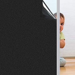 Coavas Blackout Window Film 100% Light Blocking Window Tint Privacy Room Darkening Static