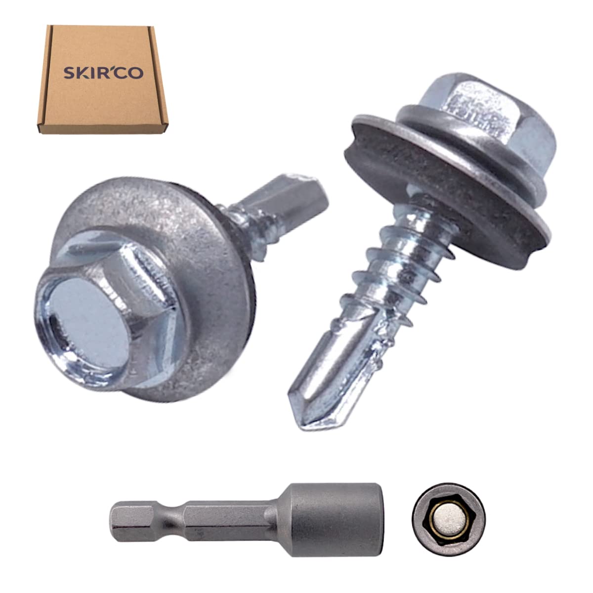 Viti Per Tetti Zincate 6,3x140 Mm Con Rondella EPDM - 50 Pezzi Autoperforanti Per Lamiera E Coperture - Foto 12