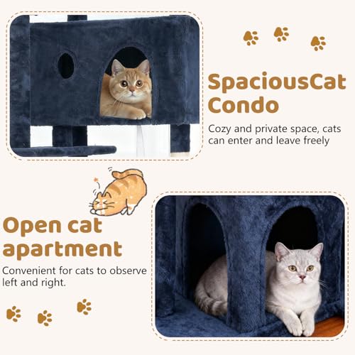 Árbol para Gatos BestOffice 54 Pulgadas Multi-niveles Interior miniatura 3
