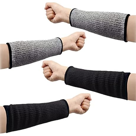 BLMHTWO 2 Pairs Forearm Sleeve, Cut Resistant Sleeves for Men and Women