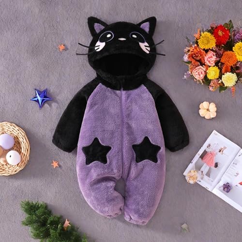 Disfraz animal para bebé con capucha y pijama peludo miniatura 2