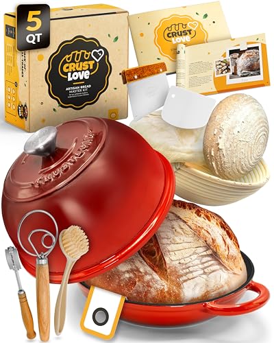 Crustlove CL 6 Gusseisen Kasserolle Brotbacken Set