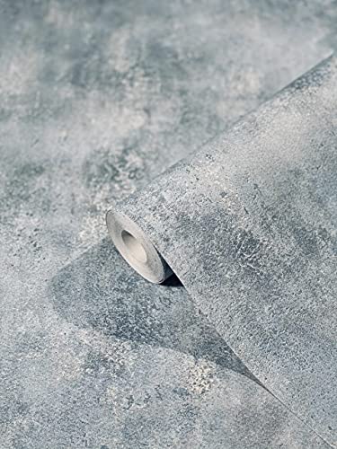 Marburg Wallpaper Light Grey Concrete Look Hailey for Living Room Bedroom or Kitchen 100% Made in Germany 10,05m x 0,53m Premium Quality Non-Woven Wallpaper 82247