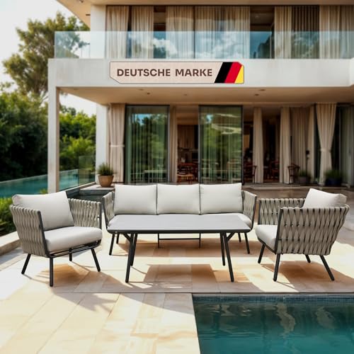 Gardissimo Rope Lounge Set Reana Taupe, Aluminium