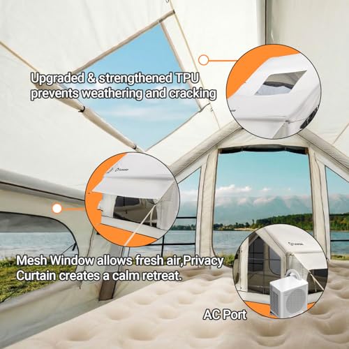 Carpa Inflable 4-6 Personas con Ventana y Rápido Montaje miniatura 3