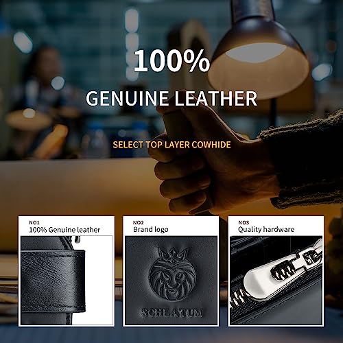 Image of Large Capacity Wallets for Men RFID Blocking Men Wallet Leather with Coin Pocket, 17 Card Slots, Flap ID Window, Black