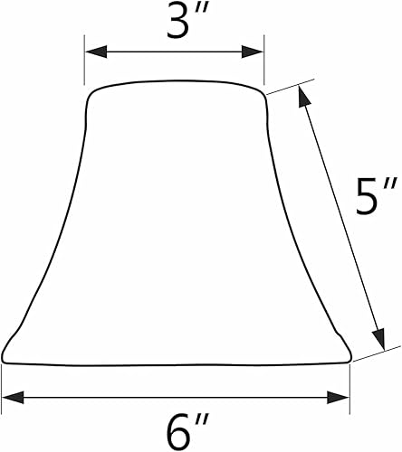 Miniatura 6 de Aspen Creative 30069-5A, lámpara de araña con clip de campana, color dorado claro, 3 pulgadas superior x 6 pulgadas inferior x 5 pulgadas altura