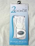 Quality Sports 2 Cool Half Finger Golf Glove (White, Left, Medium, Ladies)