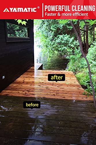 Yamatic 15" 3600Psi Pressure Washer Surface Cleaner With 2 Extension Wands, Professional Upgrade Power Washer Surface Cleaner, Pressure Washer Attachment For Driveway, Floor, Patio, Deck(Red) #TOP6