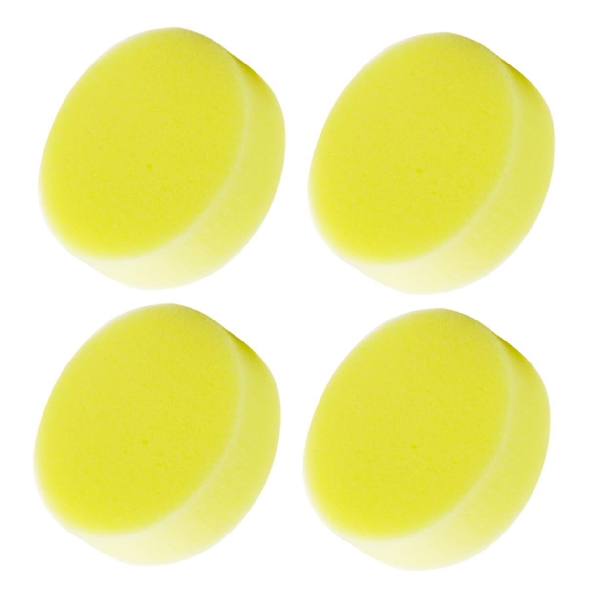 ABOOFAN 4pcs Éponge à Polir Jaune en Mousse pour Nettoyage Voiture et Chaussures, Fonction Cirage et Dépoussiérage, Accessoires Pratiques pour Entretien