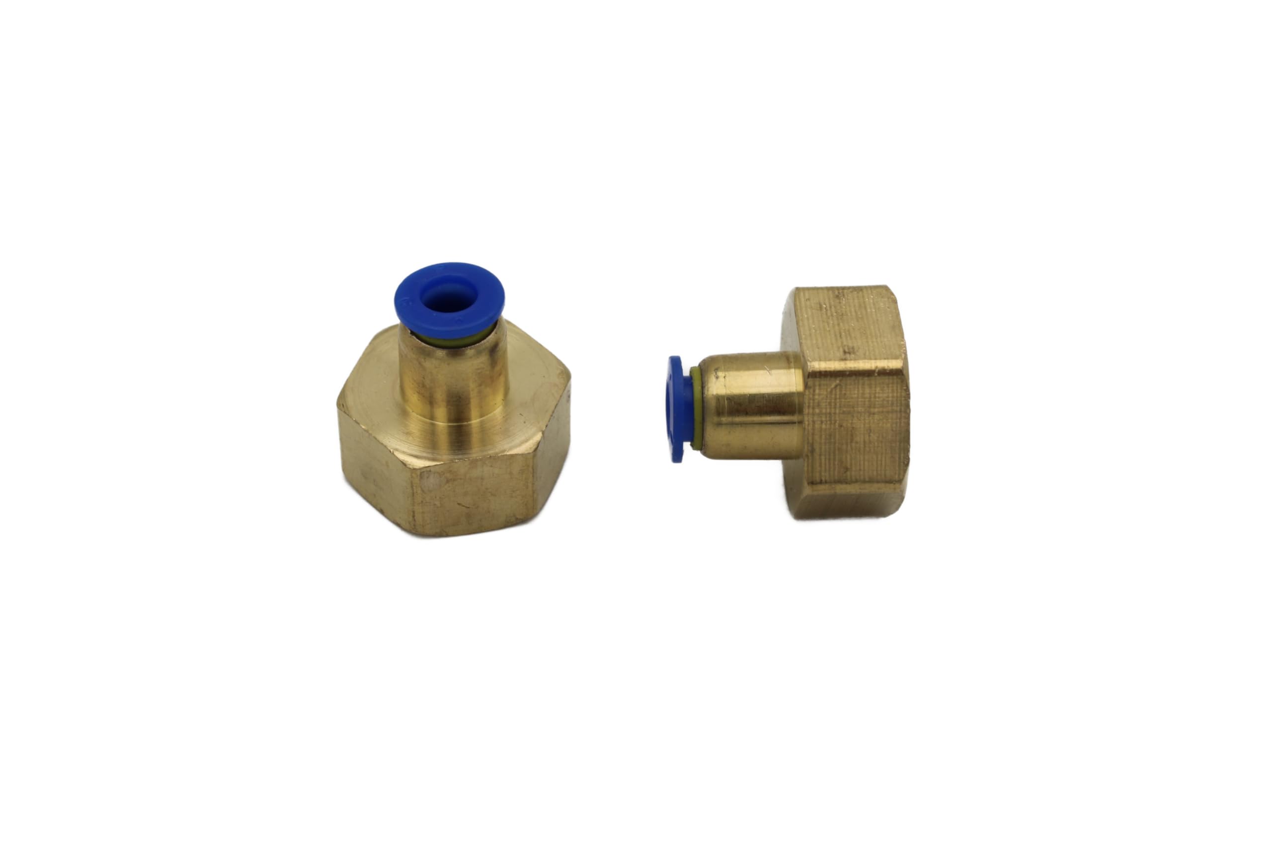 PATIKIL Pneumatik-Schnellkupplung 6mm X 3/8" PT – 2 Stück – Gerade, Messing/Kunststoff – Für PU/Nylon-Schläuche