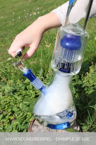 Heisenberg Beaker Bubble 12-Arm Perc Blue Glasbong Höhe 48,5cm Percolator Bong 18.8er Schliff mit Kickloch ohne Eisfach – Bild 8