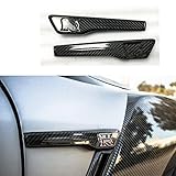 for Nissan R35 GTR MY17 OEM Style Carbon Fiber Front Fender Logo Emblem Replacement Glossy Finish Side Enblem Badge Fibre Drift Tuning Trim (Without GTR Logo)