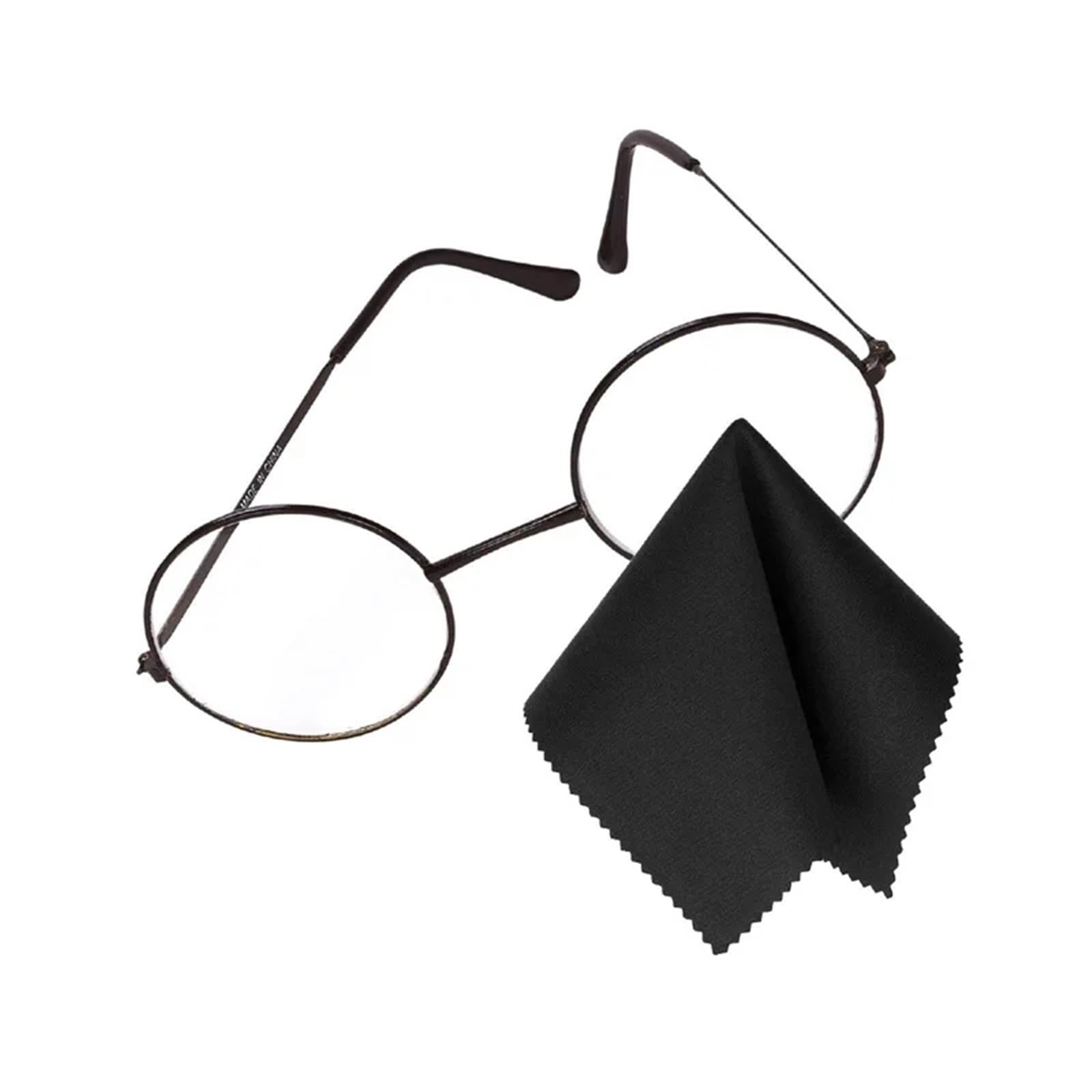 Panni per la pulizia degli occhiali in microfibra ultra fine, 100 pezzi, double face, in velluto, per occhiali da vista e occhiali da sole, morbidi e senza striature, colore: grigio